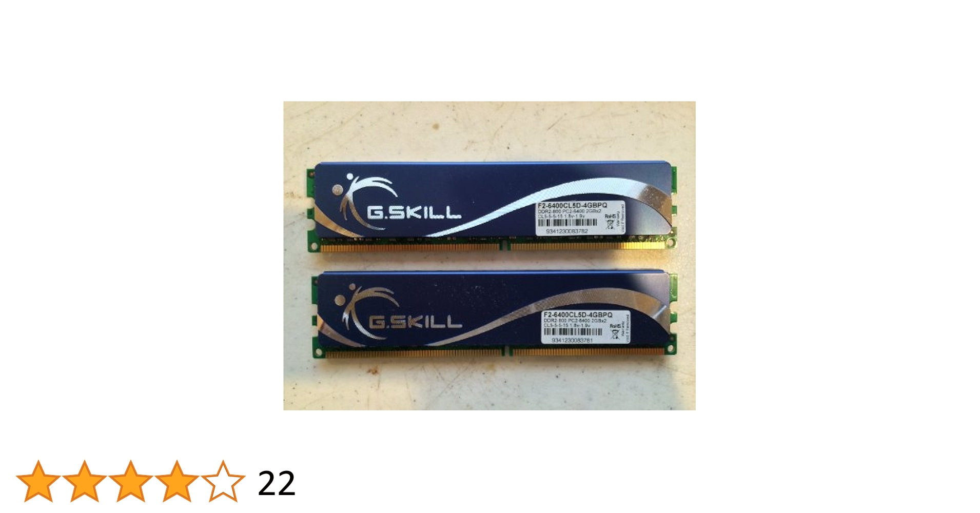 (未使用･未開封品)　G.Skill DDR2 4GB PC 800 CL5 KIT (2x2 tu1jdyt F2-6400CL5D-4GBNT - Specification - G.SKILL International